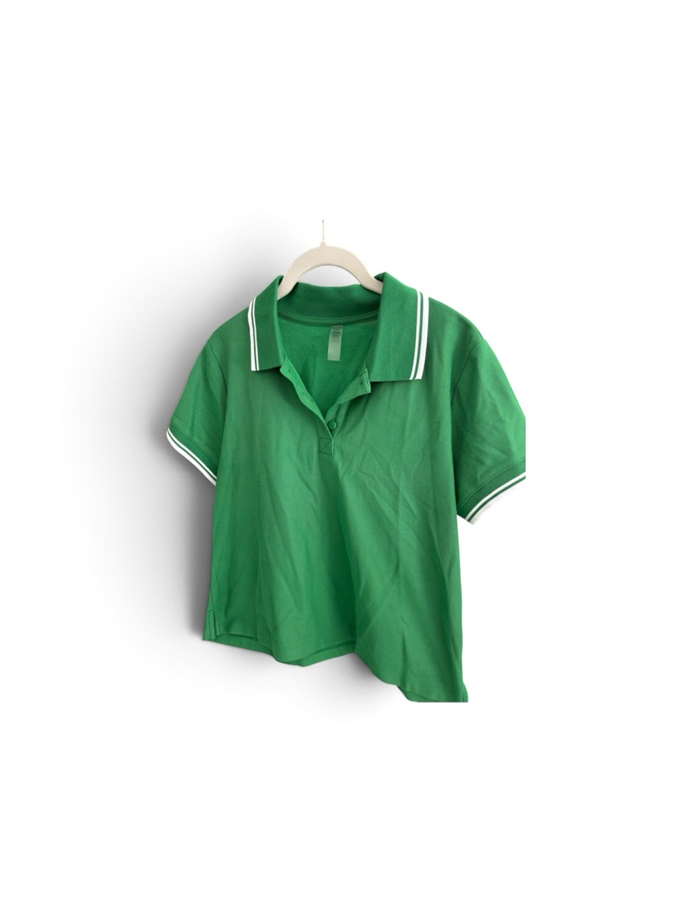 Beyond Yoga Green Golf / Tennis Polo with White Trim Women’s Medium